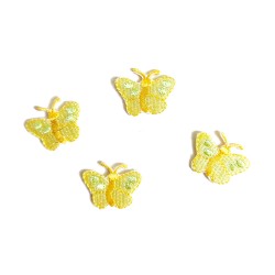 Iron-On Embroidery Sticker - Yellow Butterflies